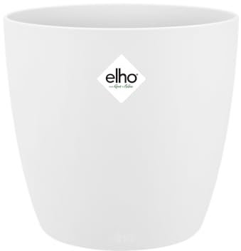 Elho Brussels Round 20 - Vaso per Interno - Ø 20.0 x H 18.7 cm - Bianco/White