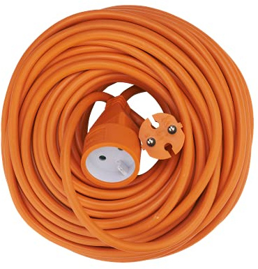 Debflex 339259 - Prolunga da giardino HO5VV-F 2 x 1,5 lunghezza 25 m, colore: Arancione