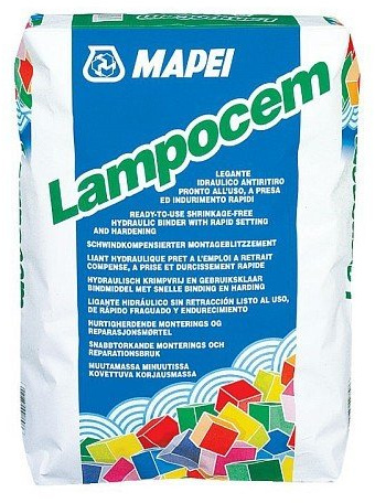 25 kg di cemento rapidamente Lampocem Confezione da 1PZ