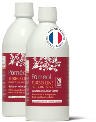 Draineur Minceur Puissant & Efficace ǀ Boisson Perte de Poids ǀ TURBOLINE ǀ Infusion Détox, Drainage, éliminationǀ Anti-eau & Anti-Cellulite ǀ Guarana, Genévrier, Marc de raisin ǀ POMÉOL ǀ 2x28 jours