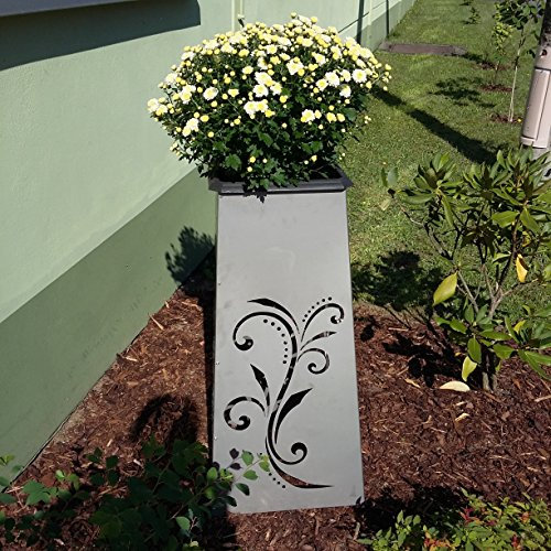 ARTTEC Pflanzsäule (1 Stück) hochwertige Gartendeko aus Metall - Edelmetaldeko für Garten, Balkon & Terasse - Metalldeko zum Aufstellen - Made in Germany