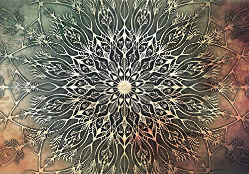 decomonkey Fototapete selbstklebend Mandala Modern 98x70 cm XL Selbstklebende Tapeten Wand Fototapeten Tapete Wandtapete klebend Klebefolie Orient Zen Ornament
