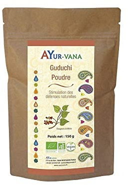 Guduchi bio AYur-vana en poudre - 150 g - Stimule les défenses naturelles