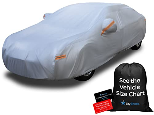 EzyShade Funda de Coche de 10 Capas, Impermeable, protección para Todo Tipo de Clima. Cubiertas Exteriores Completas para automóviles - Sedán, Hatch, SUV. Tamaño A6 (Ver Tabla de Tallas)