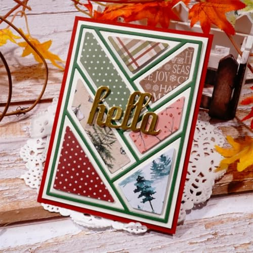 Ammsochy Cutting Dies 3D Backgrounds Frame Metal Stencils Scrapbooking Tools DIY Craft Steel Embossing Template for Paper Card Making Album Arts Crafts Supplies (Small Circle Layering Background)