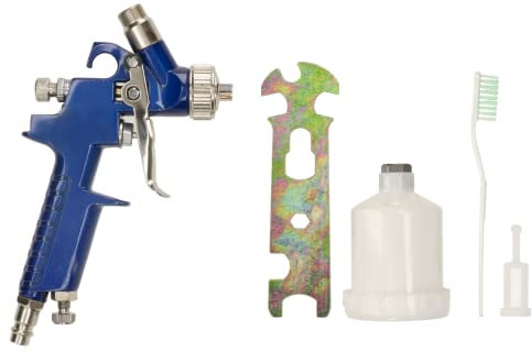 KOTARBAU® Set pistola per verniciatura Mini 1,7 mm 0,6 l bassa pressione HVLP per verniciatura 3 opzioni di regolazione