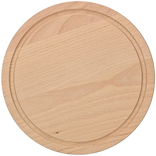 KOTARBAU® Rundes Schneidebrett ⌀ 20 cm Holzbrett zum Schneiden von Käse Brot Servieren von Speisen