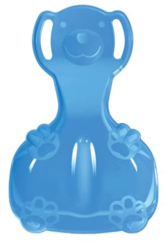 Prosperplast Polo Bear 2 Schneerutscher aus Kunststoff Schnee Poporutscher Porutscher Schneeflitzer für Kinder (Blau)
