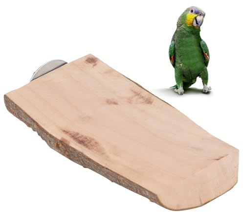 Wooden Parrot Standing Platform, Platform Standing Branch for Chewing Exercise, Bird Stand Perch Swing Toys Bird Cage Accessories for Lovebirds, Budgies, Cockatiels (5-6/15)