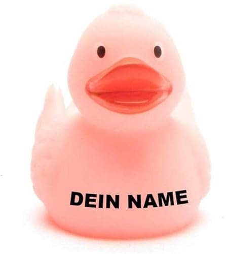 Badeente - personalisierbar (Glow in the Dark Ente (pink))