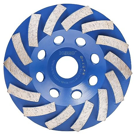 HERZO Diamant Schleiftopf 125mm x 22,23mm für Beton, Naturstein, Fliesenkleber, Granit