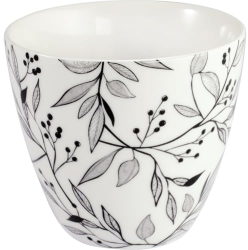 GreenGate Latte Cup Drew Weiß mit Blumen Kaffeebecher 300 ml