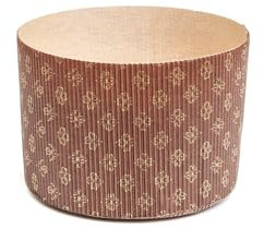 Ecopack Moule à panettone haute rigide avec vague extérieure de 1 kg, convient au four jusqu'à 220 °C, lot de 10