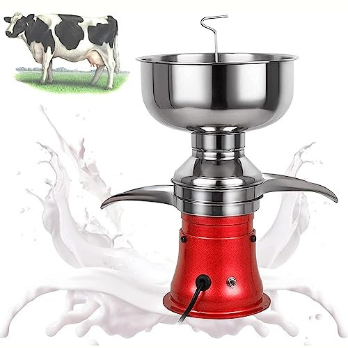 Separatore Elettrico per Panna,Separatore Centrifugo per Crema di Latte,Centrifuga per Burro da Cucina,Scrematrice Professionale per Panna,50L/H per Trasformare Il Latte Crudo O Intero