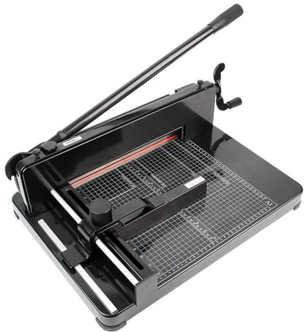 Kommerzielle Maschine, A4-Papierschneider, manueller Papierschneider, Schnittstärke 40 mm und Breite 315 mm, automatischer Sicherheitsschutz und verstellbares Positionierungslineal