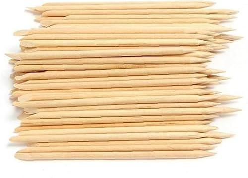 20 piezas de empujador de cutículas para arte de uñas, palos de madera naranja para eliminación de cutículas, instrumento de manicura, herramientas prácticas y atractivas para cutículas