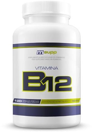MM Supplements - Vitamina B12-120 Cápsulas - Complemento Alimenticio - Contribuye al Metabolismo Energético Normal - Ayuda a Disminuir el Cansancio y la Fatiga - Apoya Sistema Nervioso e Inmunitario