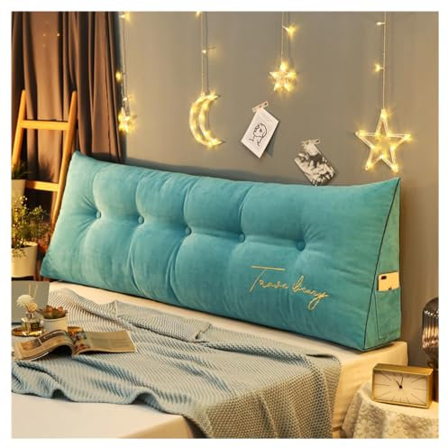 Mosnesrt Rückenkissen Bett Sofa, Lesekissen für Bett, Dreieckskissen, Keilkissen Zum Sitzen im Bett, Abnehmbarer & waschbarer Bezug, Ideal zum Anlehnen im Bett,120x50x20CM [Energieklasse A]