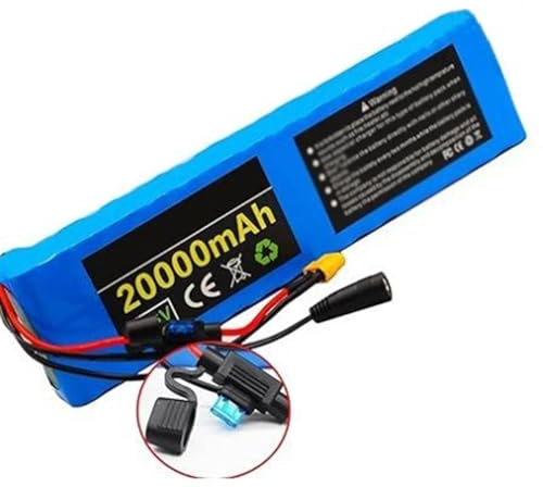 QmEna 36 V 20 Ah Lithium-Akkupack für E-Bikes, 10S3P Lithium-Ionen-Akku für Elektrofahrräder mit Ladegerät, für 500 W Motor für Elektroroller XT60+DC