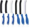 TQRR 6 Piezas Cepillo para Limpiar - Cepillo Limpieza Hogar, Cepillo Cerdas Duras, Multifuncional Cepillo para Limpiar Juntas para Baño, Cocina, Inodoro, Ventanas (6, Azul liquen)