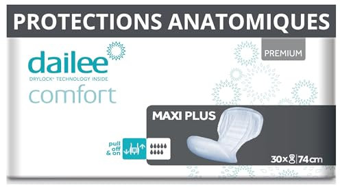 Dailee Comfort Maxi Plus - 120x Pannoloni Sagomati per Anziani - Pannolone Rettangolare, Assorbente Incontinenza 9 Gocce - Comodi, Protettivi e Delicati