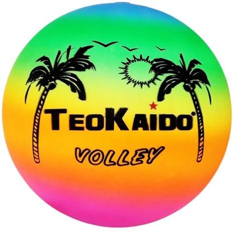 CUCUBA Volleyball Beach Volleyball aus weichem Gummi, leicht, Modell Rainbow Palmen für Training oder Spiel