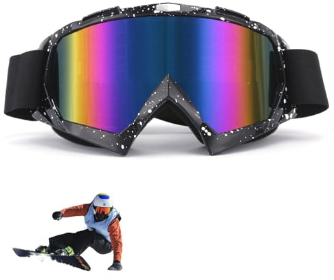 Zyiphor Gafas de Motocross,Gafas de snowboard- UV400 Antivaho, Antiviento/Antipolvo, Con Espejo- para Motocross, Snowboard, Esquí | Multi-deporte: ATV, Dirt Bike, Escalada.