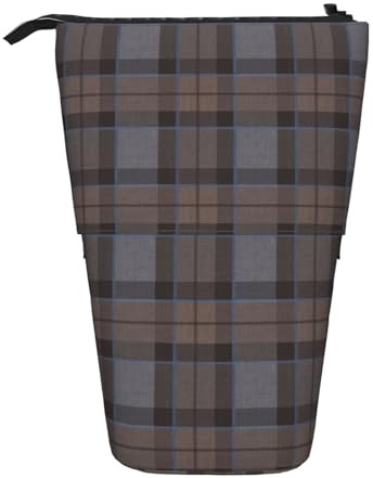 Tcoay Outlander Fraser Tartan Plaid, Stehender Stiftehalter, Schreibwarentasche, Stiftetasche, Organizer, Teleskop-Stifteetui