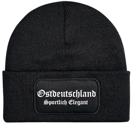 Ostdeutschland Mütze | Strickmütze – Fußball Fan Szene DDR Style Stadion Streetwear Unisex Wintermütze | Patch Beanie
