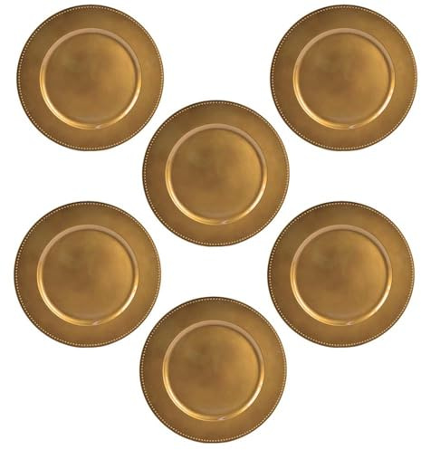 Set di 6 Sotto piatti oro per la tavola di natale D33 centro tavola natalizio decorazioni addobbi casa idea regalo