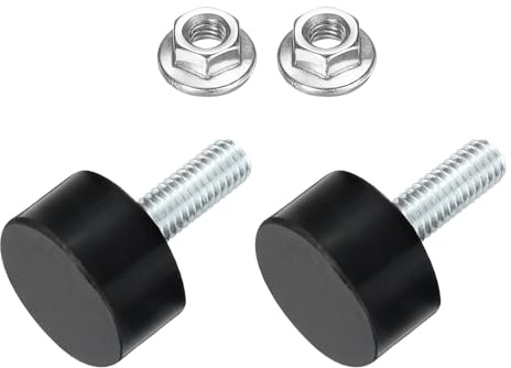 QUARKZMAN 2 Stück Gummipuffer M6*18, Gummifuß 20 * 10mm Mit Schraube Naturgummi Verzinkter Stahl Antivibrationspuffer für Luftkompressoren Pumpen Motoren Industriemaschinen