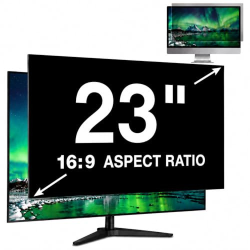 PinnWaa Privacy Screen Protector for 23 Inch 16:9, Removable, Anti Spy, Anti Glare Blue Light, Anti UV, Anti-Scratch, Screen Privacy for 23 (509x286mm)