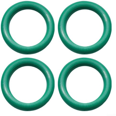 Confezione da 4 guarnizioni ad anello in gomma per fornello da campeggio, per cucinare all'aperto, diametro esterno 12 mm × diametro interno 8 mm, resistente al calore fino a 250 °C, verde