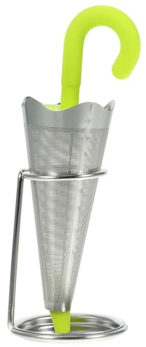 FELTECHELECTR Stainless Steel and Silicone Umbrella Tea Infuser Reusable Tea Leaves Strainer with High Temperature Resistance for Kitchen and Home Use