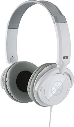 Yamaha HPH-100 Headphones, quality sound and deep bass, over the ear, wired musicians headphones, in white