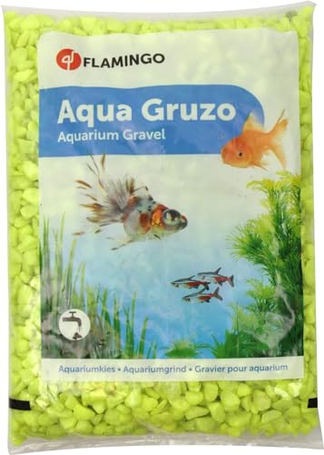 Flamingo Gravier Néon pour Aquarium Jaune 1 kg