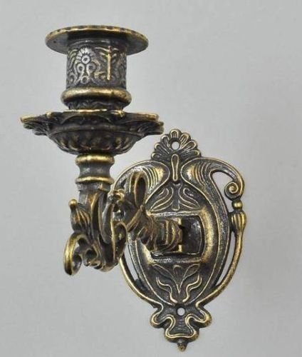 Arterameferro Kerzenhalter aus brüniertem Messing Barock von Klavier zu einer Kerze