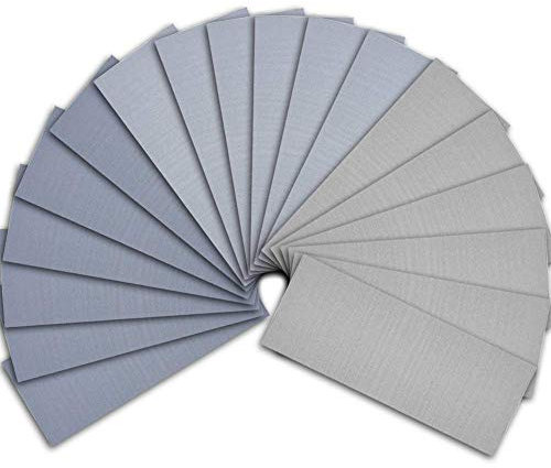 SIQUK 18 Pieces Schleifpapier Nass- und Trocken Schleifpapier-Sortiment 3000 5000 7000 Schleifpapier mit hohem Schleifkornanteil 9 x 3,6 Zoll Schleifpapier für das Automobilschleifen von Holzmöbel