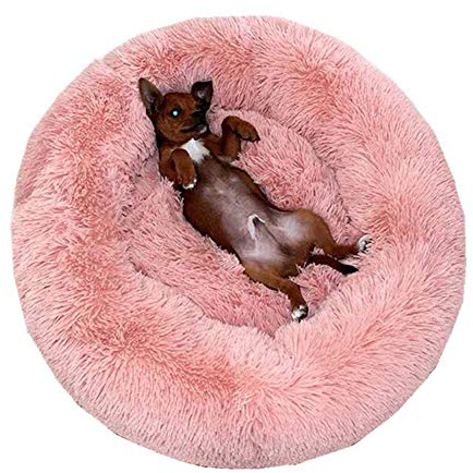 Monba Premium Orthopädisches Haustierbett für große und extra große Hunde,Donut Hundebett Weiches Plüsch Rundes Hundesofa mit Wasserfeste Unterseite,Hundekörbchen waschbar