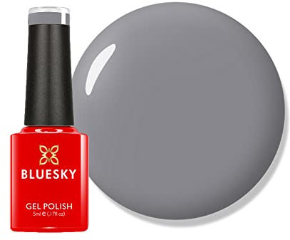 Bluesky Gel Nail Polish, Medium Grey - QXG546, Long Lasting, Chip Resistant, 5ml (Requires Drying Under UV LED Lamp)