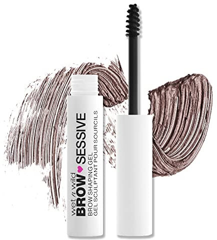 wet n wild, Brow-Sessive Gel Modellatore, Gel Pomata per Sopracciglia, Sottili o Spesse, Volume Naturale e Definizione per le tue Sopracciglia, Mascara Volumizzatore in Gel per Ciglia, Castano