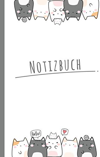 Notizbuch | Hello | Motiv Katzen: Bullet Journal, Notizheft für Ideen, Tagebuch, Softcover, DIN A5, gepunktet, dotted, Dot Grid, Punkteraster, 120 Seiten