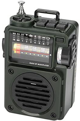 Portable Radio Music Player Boombox, Digital FM Radio Media Speaker with Bluetooth Wireless Support NOAA Weather Forecast for Home and Outdoor