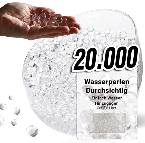 comforder – Water Beads, Water Balls, Decorative Water Beads for Plants, Decorative Gel Balls for Vase Fillers (Clear, 20,000)