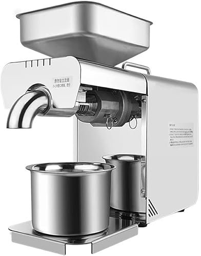 Automatic Oil Press Machine Hot/Cold Kitchen Oil Press Machine for Avocado Coconut Olive Flax Peanut Castor Hemp Perilla Seed Canola Sesame Commercial Grade (Color : A) (B)