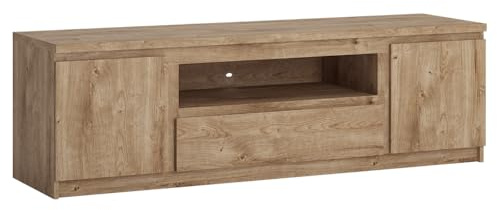 Lomadox Wohnzimmer TV Lowboard Fernsehschrank in Eiche Nb., B/H/T ca. 165,4/51,1/45 cm