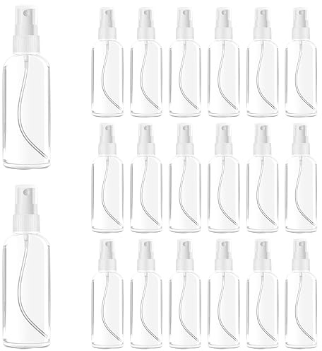 20 Stück Sprühflaschen Kleine parfümzerstäuber, 30ml Leer Transparente | Tragbares Kunststoff Spray Bottle Tragbares Kunststoff Zerstäuber Flaschen für Parfüms, Kosmetik