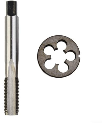 Gewindeschneider, 1 x HSS-Gewindebohrer M15 x 1,25 mm und 1 x M15 x 1,25 mm Schneideisen