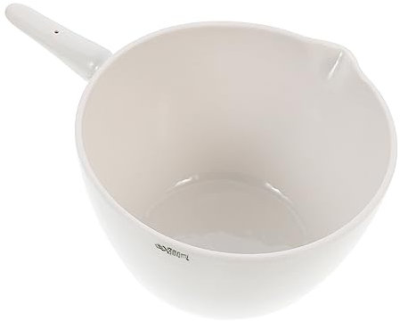 ULTECHNOVO Runde Keramik Verdampfungsschale mit Griff 300 Ml Hitzebeständig Stabile Labor Verdunstungsschale für Schule Labor und Haushalt