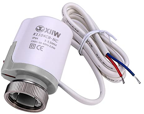 Thermot Stellmotor Fussbodenheizung 230V stromlos geschlossen M30x1,5 NC | Thermischer Stellantrieb für Fußbodenheizung Heizkörper Heizkreisverteiler